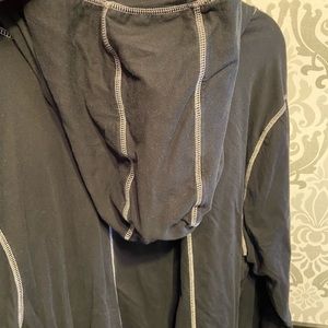 5x eShakti Black Knit Hoodie Pullover